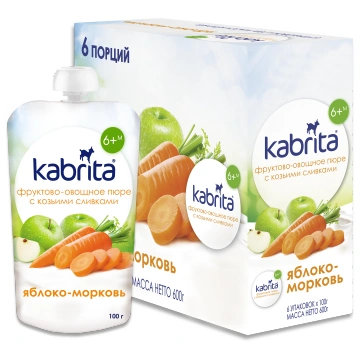 Kabrita ābolu-burkānu biezenis ar saldo krējumu no