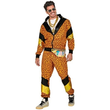 80. gadu leoparda kokteiļa uzvalks (žakete, bikses