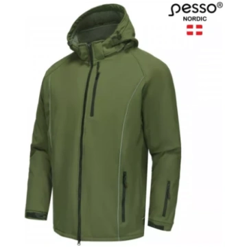 Ziemas jaka softshell zaļa PESSO Otava, IZM S