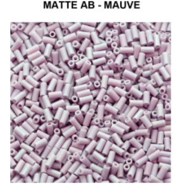 Miyuki sēklu pērlītes Bugle 3mm Matte AB - Mauve (