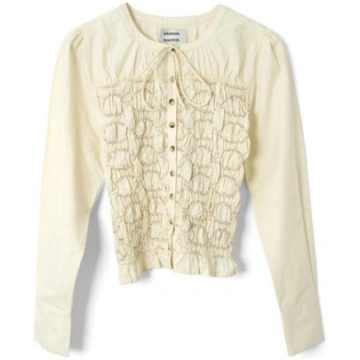 Damson Madder Elliana Smocked Cardi blūze