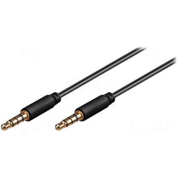 Cable | Jack 3,5mm 4pin plug,both sides | 1.5m | b
