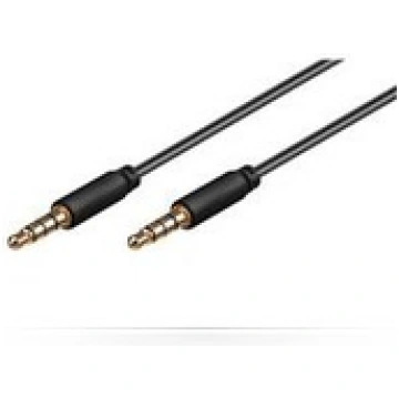 MicroConnect 3.5mm 4-pin 1m M-M Black Audio Cable 