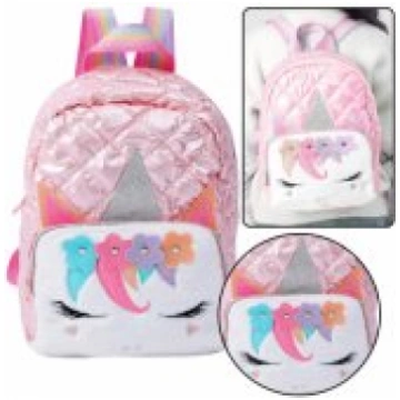 LEAN Children®s Quilted School Backpack Unicorn Ye