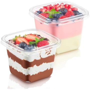 Plastmasas deserta trauciņi ar vāciņu, 360 ml, 50