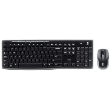 Bezvadu klaviatūra ar peli Logitech MK270, Melna