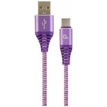 USB Male - USB Type C Male Premium cotton braided 