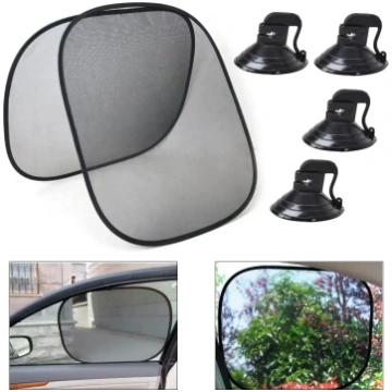 OEM Black car sun visor with suction cups for rear