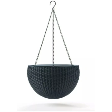 Puķu pods karināms Hanging Sphere Planter pelēks 2