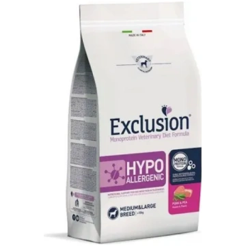 Exclusion Hypoallergenic maiale e piselli 12 kg Ce