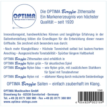 Strings for zither Fingerboard strings Munich tuni