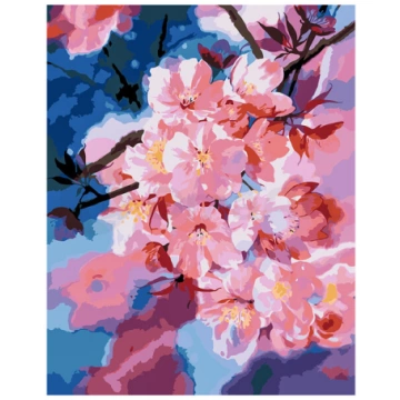 Gleznošanas komplekts - Sakuras ziedēšana, 40x50 O