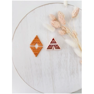 Polymer Clay Cutter, Textured Diamond Shapes for E