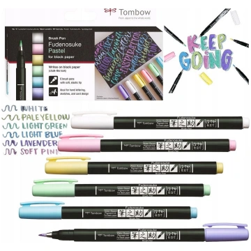 Teka Flomāsteri Otu Fudenosuke Pastel.. 6 krāsu