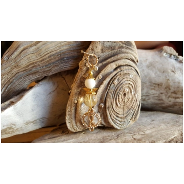 Citrīna eņģelis "Bezgalība" Izmērs 5 x 1.2 cm Zelt