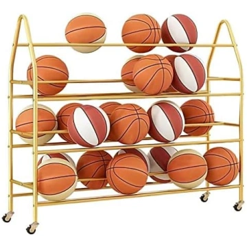 Basketbola stends ar 4 plauktiem, ar fiksējamām ri