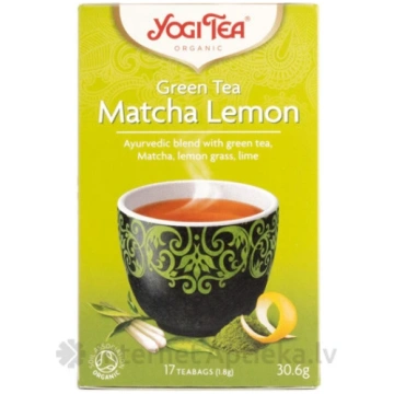 Tēja Yogi Green Matcha Lemon, 17 paciņas