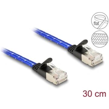 Delock RJ45 flat network cable with braided coatin