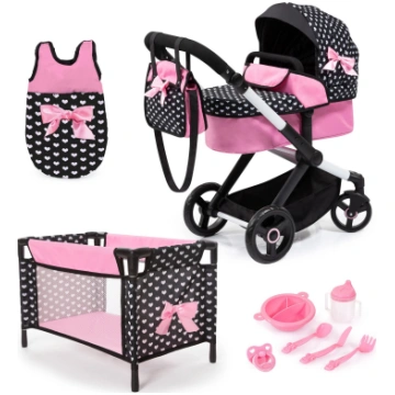 Bayer XEO Doll"s Stroller Cot Sleeping Bag Black w
