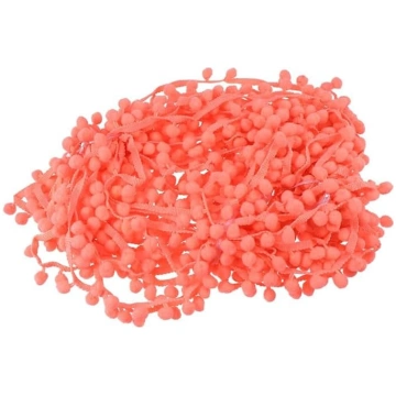 Baluue DIY Pompon Borte Orange Ball Fringe Trim fü
