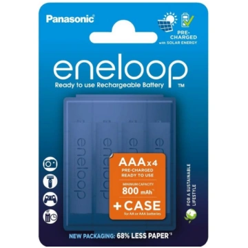 Panasonic Eneloop 4x R03 AAA 800mAh baterijas BK-4
