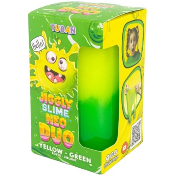 Jiggly Slime - Neona slaima duets - Dzeltens-Zaļš 