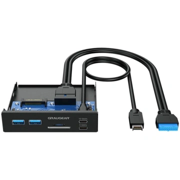 Graugear Multi Front Panel with USB Hub + Card Rea
