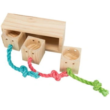 Trixie interaktīvais koka našķu kubs vidējs 15x5,5