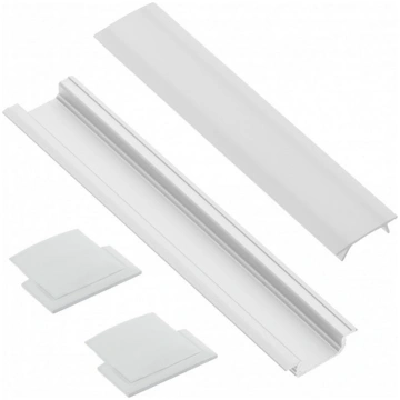 Profils LED lentei GLAX, balts; PA-ZGLAXOMZ-10 GTV