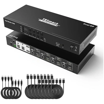TESmart DP KVM slēdzis 4 PC 2 monitoriem DKS402Eli