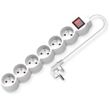 Value French Power Strip, 6-way, with illuminated 