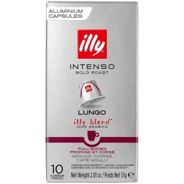 „illy“ „Intenso Lungo“ kapsulas, paredzētas „Nespr
