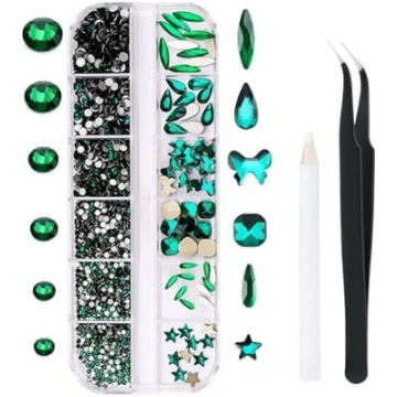 Plakana aizmugure Rhinestones for DIY Nails Gems C