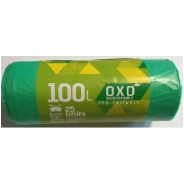 Atkritumu maisi HDPE BIO, 100l, zaļas, 70x100cm, 1