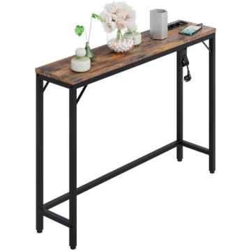 HAUSPROFI Narrow Console Table with Socket and USB