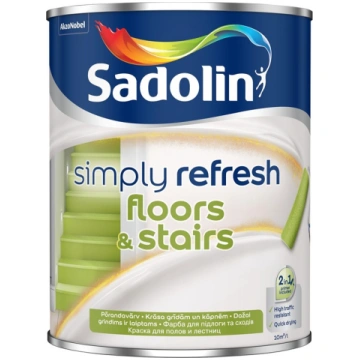 Krāsa grīdām SADOLIN SIMPLY REFRESH BW, 0.9l, balt