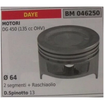 PISTONE COMPLETO DI SEGMENTI E SPINOTTO MOTORE DAY