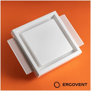 Iebūvējams ģipša difuzors ERGOVENT KVADRO Dn100 mm