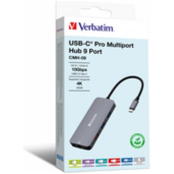 Verbatim USB-C Pro Multiport Hub 9 Port CMH-9 3215