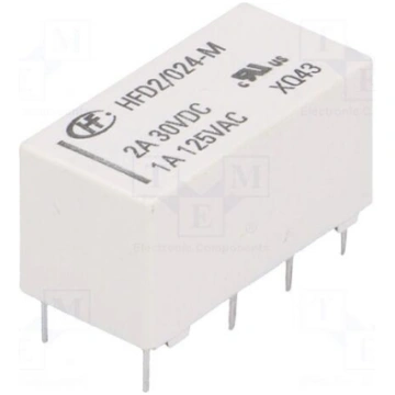 Relay: electromagnetic | DPDT | Ucoil: 24VDC | 1A/
