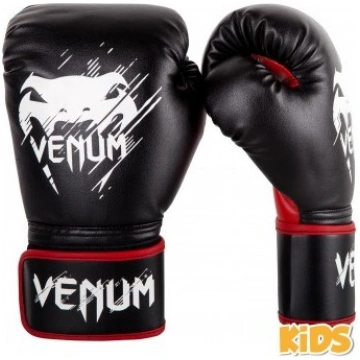 VENUM Contender Bērnu Boksa cimdi - melna/sarkana 