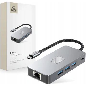 TECH-PROTECT HB05 HUB ADAPTER 9IN1 TYPE-C + USB2.0