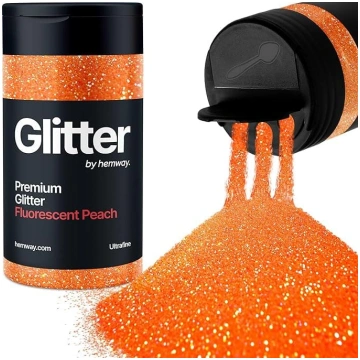 Hemway fluorescējošs persiku krāsas gliters, ultra