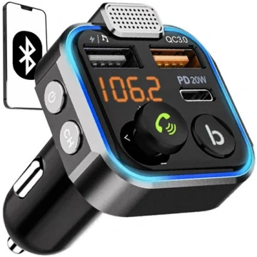 Xtrobb 22355 Bluetooth FM modulators ar USB-C auto