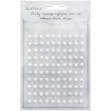 Pašlīmējošas pērles 5 mm, 100 gab., baltas DallPri