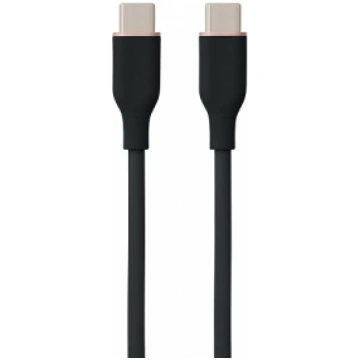 Silicone Cable USB Type-C - Type-C, 100W, (black, 
