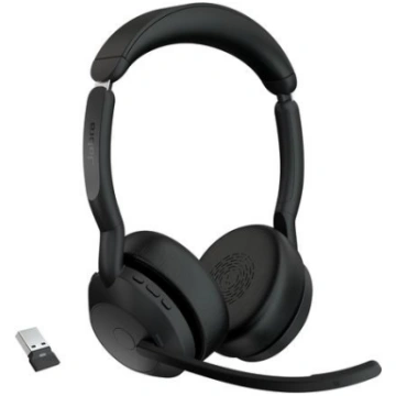 Bezvadu austiņas Jabra Evolve2 55 Link380a, melna 