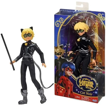 Lelle Cat Noir 28 cm Ladybug Miraculous Melnais ka