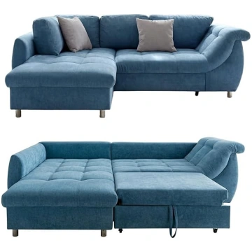 Modern Corner Sofa with Sleep Function and Bed Box