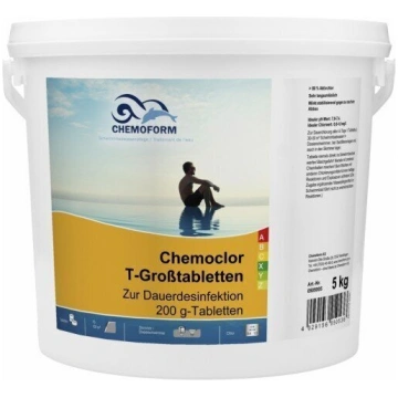 Lēni šķīstošas 200g hlora tabletes Chemoclor T-Gro